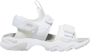 Jednofarebné biele dámske športové sandále Nike CANYON SANDAL