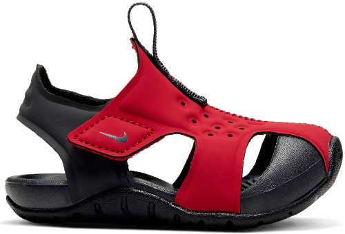 Červeno-čierne detské sandále Nike SUNRAY PROTECT