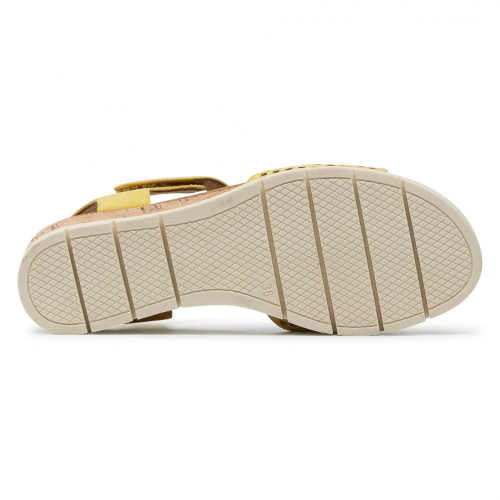Kožené letné žlté sandále