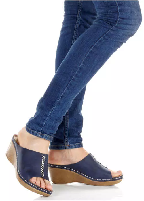 Moderné modré papuče Bonprix