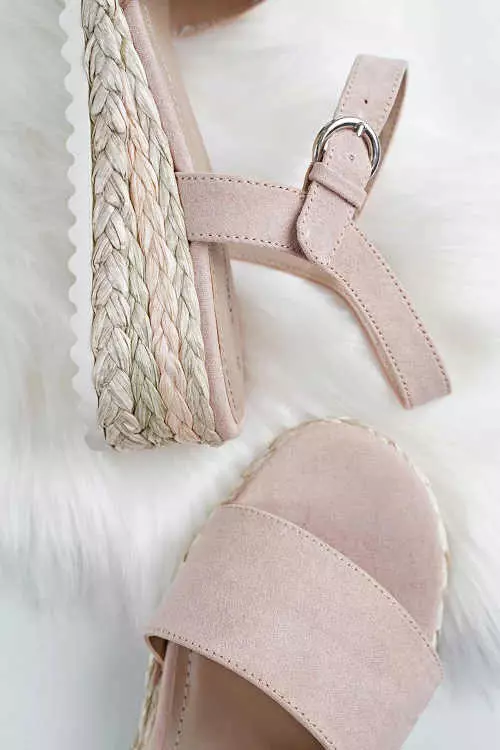 Ružové dámske letné sandále