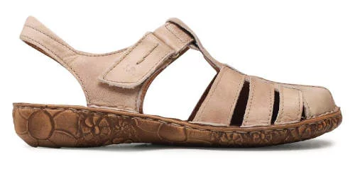 Béžové letné sandále s plnou špičkou