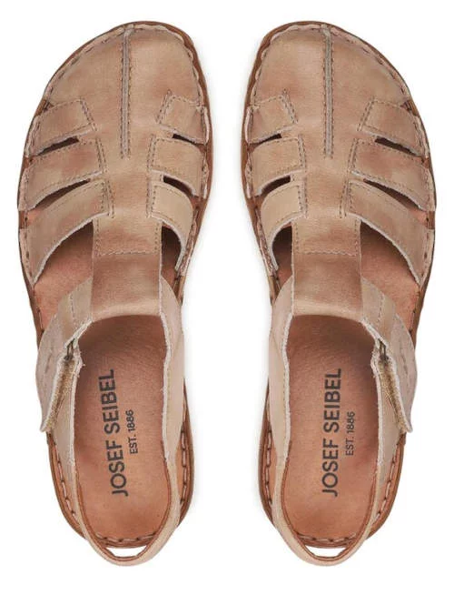 Luxusné dámske kožené sandále s plnou špičkou
