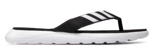 Čierno-biele dámske žabky Adidas s pamäťovou penou